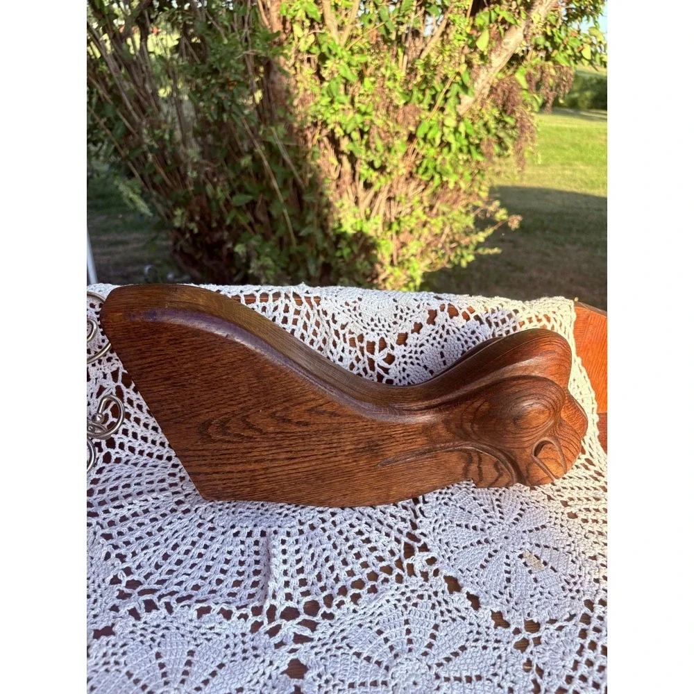 Antique Hand Carved Victorian Oak Wood Claw Foot Table Leg Farmhouse Decor